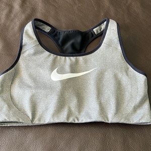 Nike gray athletic sports bra size medium
